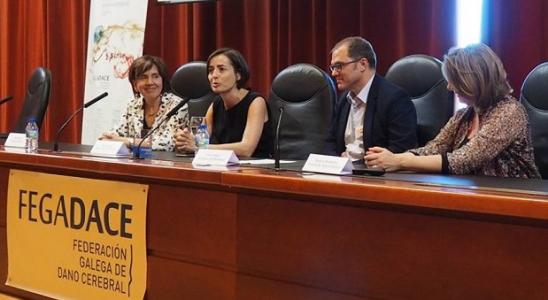 Un momento da intervención de María Seguí, directora xeral da DGT, no foro de familias organizado por FEGADACE